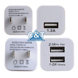 듀얼포트 3.1A Usb 교류 전원 접합기 2색조 가정 Iphone 6 벽 충전기