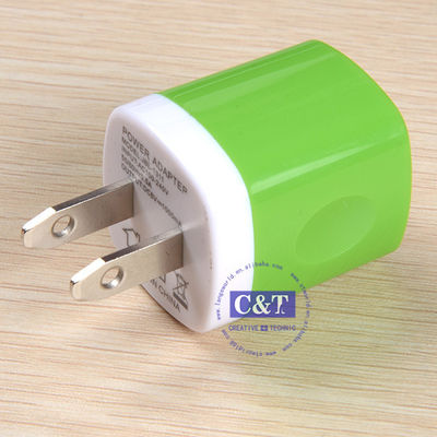 USB 여행 가정 Iphone 6/6 더하기 5s Samsung를 위한 1.0 Amp 힘 접합기 벽 충전기 마개