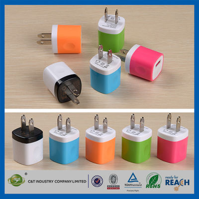 USB 여행 가정 Iphone 6/6 더하기 5s Samsung를 위한 1.0 Amp 힘 접합기 벽 충전기 마개