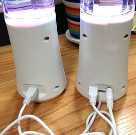 방수 탁상용 물 춤 스피커 USB 힘 원통 모양 무선 스피커
