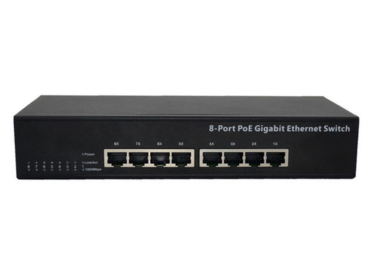 8 항구 RJ45 항구 탁상용 PoE 스위치 IEEE 802.3x 10/100/1000M