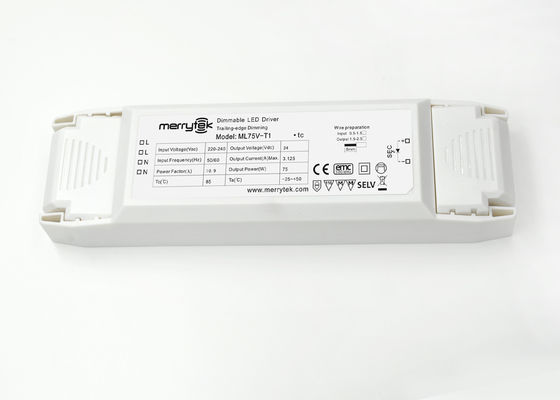 75 와트 Traic 일정한 전압 Dimmable LED 운전사 트레일 에지 IP20